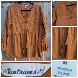 Tantrums Embroidered Peasant Top